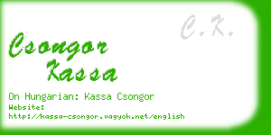 csongor kassa business card